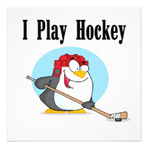 Penguin Hockey Tshirts and Gifts Custom Announcements