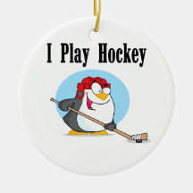 Penguin Hockey Tshirts and Gifts Christmas Ornament