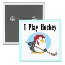 Penguin Hockey Tshirts and Gifts Pin