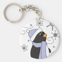 Penguin in Awe Key Chain