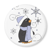 Penguin in Awe Magnet