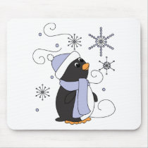 Penguin in Awe Mouse Pads
