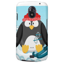 Penguin in January from the circle series Galaxy Nexus Cases