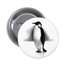 PENGUIN IN PENCIL: REALISM ART PINS