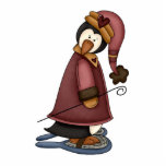 penguin in snow shoes photo cut out