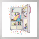 penguin in the fridge poster