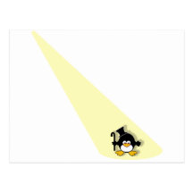 Penguin in the Spotlight Post Card