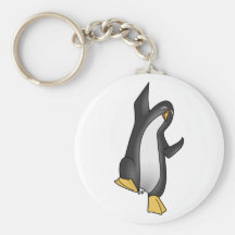 penguin linux tux image keychains