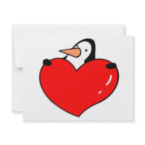 Penguin Love Personalized Invites