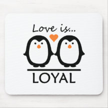 Penguin Love Mouse Pad