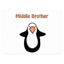 penguin middle brother postcard