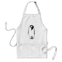 Penguin mother and chick apron