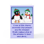 'Penguin n Snowman' Holiday Card