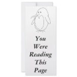 Penguin Outline Bookmark Template rack cards