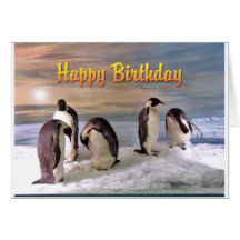 Penguin Photo Happy Birthday Card
