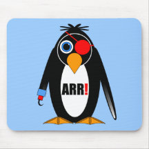 penguin pirate mouse pads