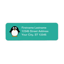 Penguin Return Address Custom Return Address Label