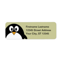 Penguin Return Address Custom Return Address Label