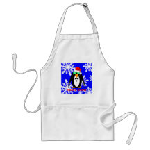 penguin Santa Apron