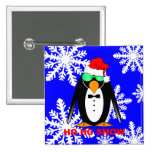 penguin Santa Button