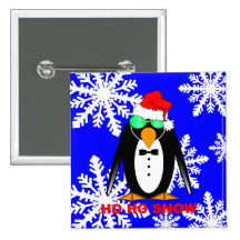 penguin Santa Button