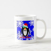 penguin Santa Coffee Mugs