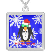 penguin Santa Custom Necklace
