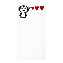 Penguin Sees Love I Photo Card Template