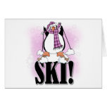 Penguin Ski Greeting Cards