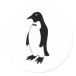 Penguin Round Stickers
