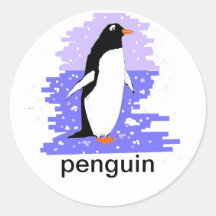 Penguin stickers for children