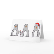 "Penguin Trio" Card