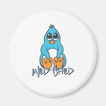 Penguin WC blue Refrigerator Magnet