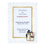 Penguin Wedding - Save the Date Custom Invites