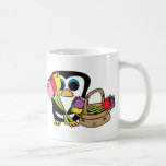 Penguin with Bouquet of Tulips Coffee Mugs