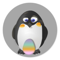 Penguin with Easter Egg Sticker