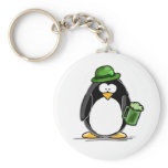 Penguin with Green Beer keychains