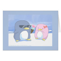 Penguin's are cute! greeting card
