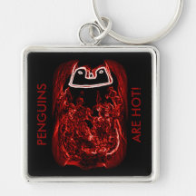 Penguins are hot! key chain
