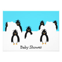 Penguins Baby Shower Invitation