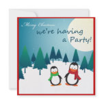 penguins christmas invitation