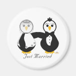 Penguins Getting Married Just Married Fridge Magnet