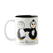 Penguins Getting Married Just Married Coffee Mug