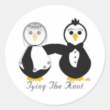 Penguins Getting Married Tying The Knot Stickers