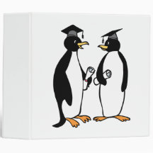 Penguins Graduating Vinyl Binder