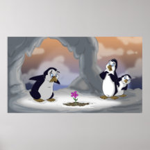 Penguins in the Spring Posters