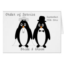 Penguins Order Of Service Cards