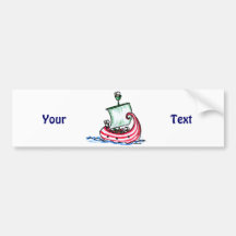 Penguins Sailing in a Christmas Boat Bumper Sticker