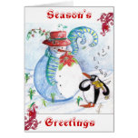 PENGUIN'S SERENADE , white blue red Cards