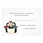 Penguins Wedding Response Card Custom Announcements